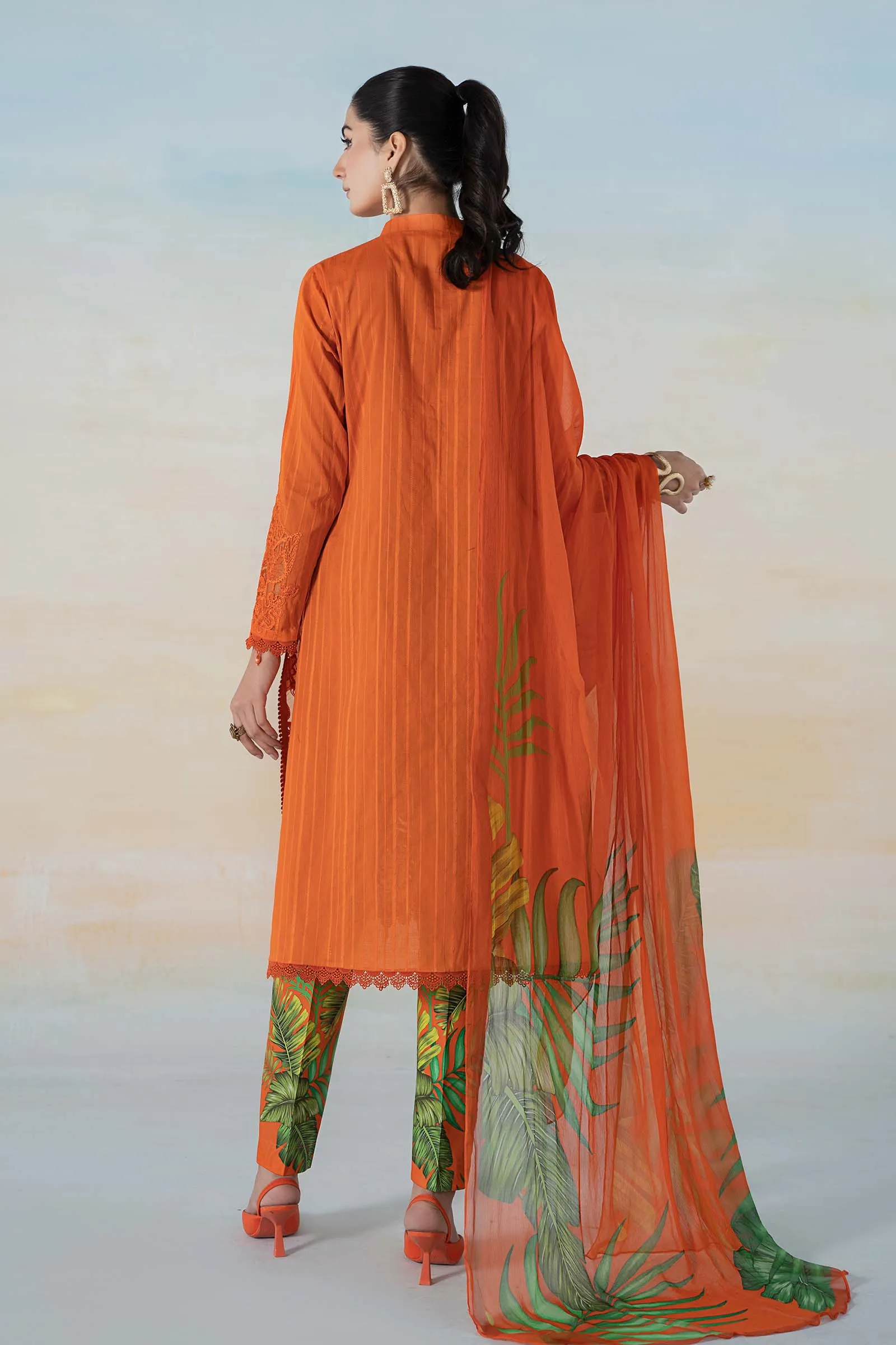 3 PIECE PRINTED DOBBY LAWN SUIT | MPS-2101-A