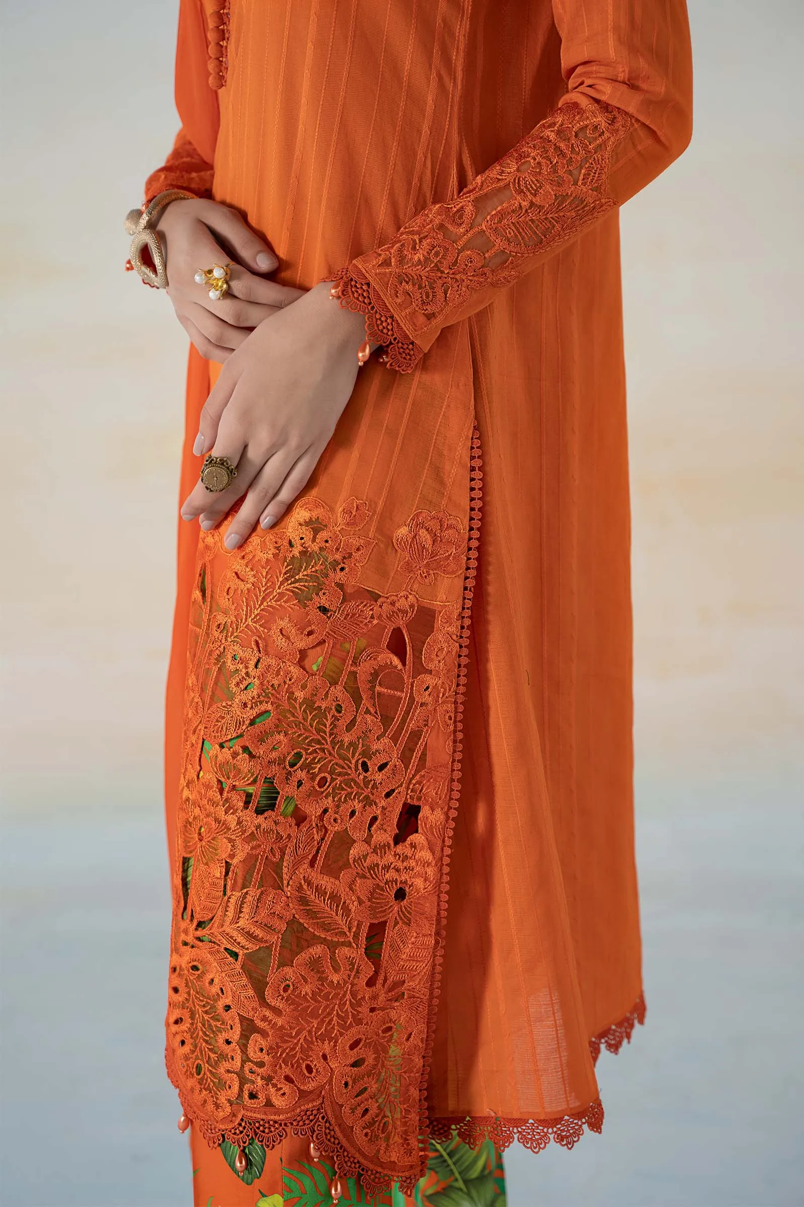 3 PIECE PRINTED DOBBY LAWN SUIT | MPS-2101-A