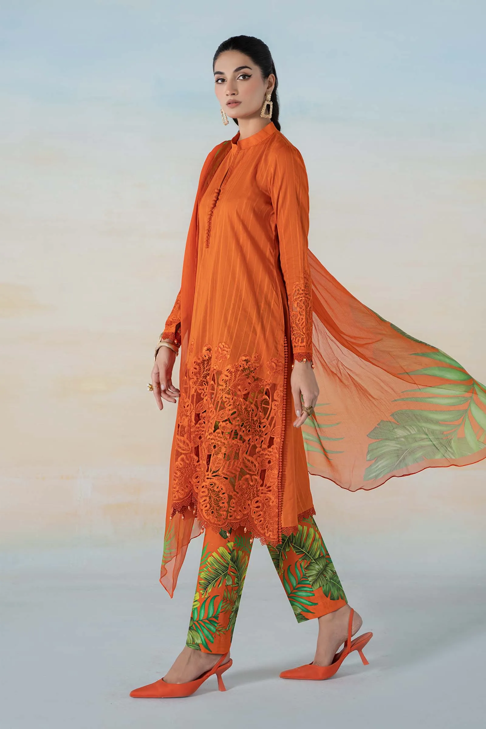 3 PIECE PRINTED DOBBY LAWN SUIT | MPS-2101-A