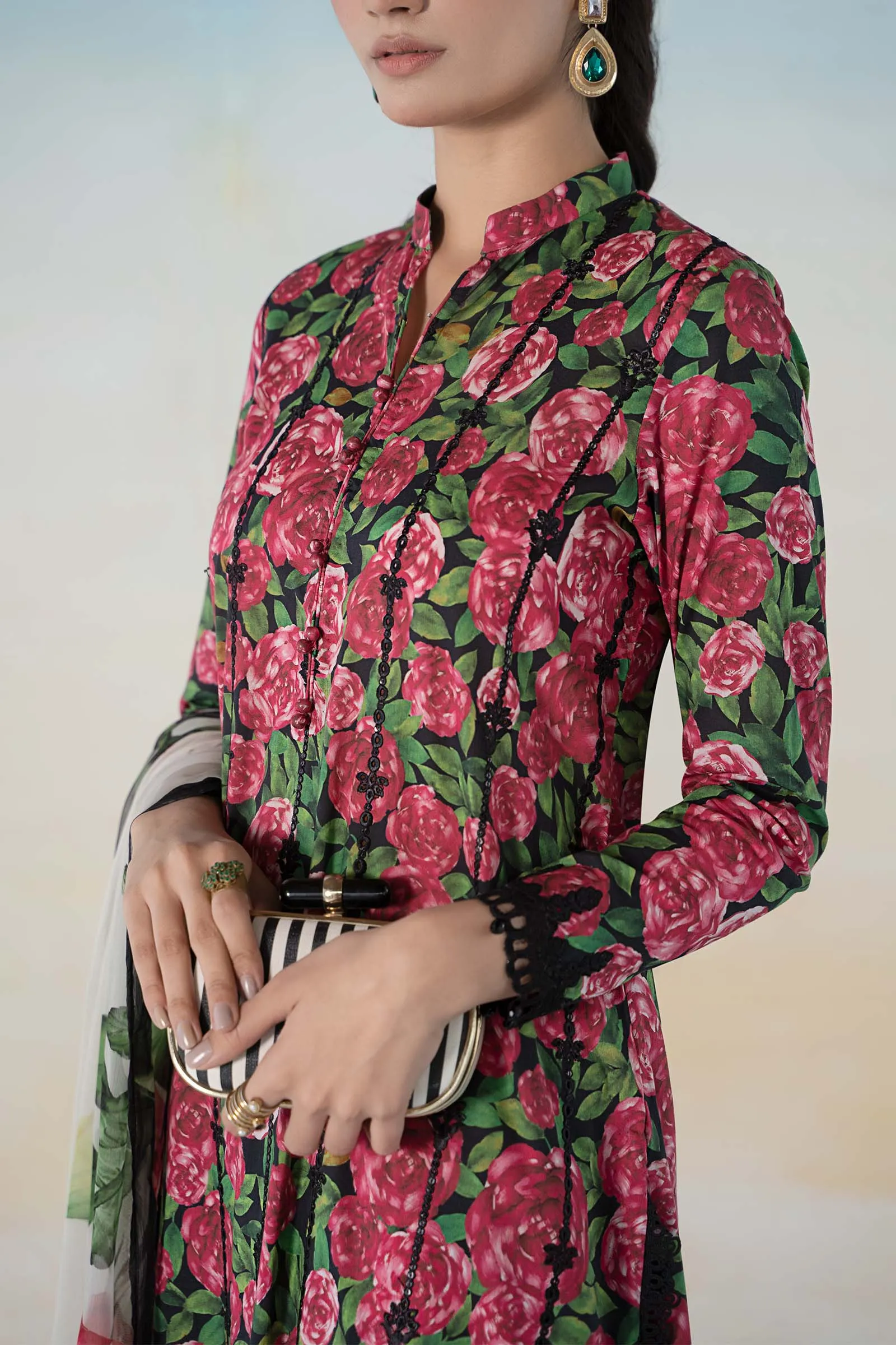 3 PIECE PRINTED LAWN SUIT | MPS-2106-B