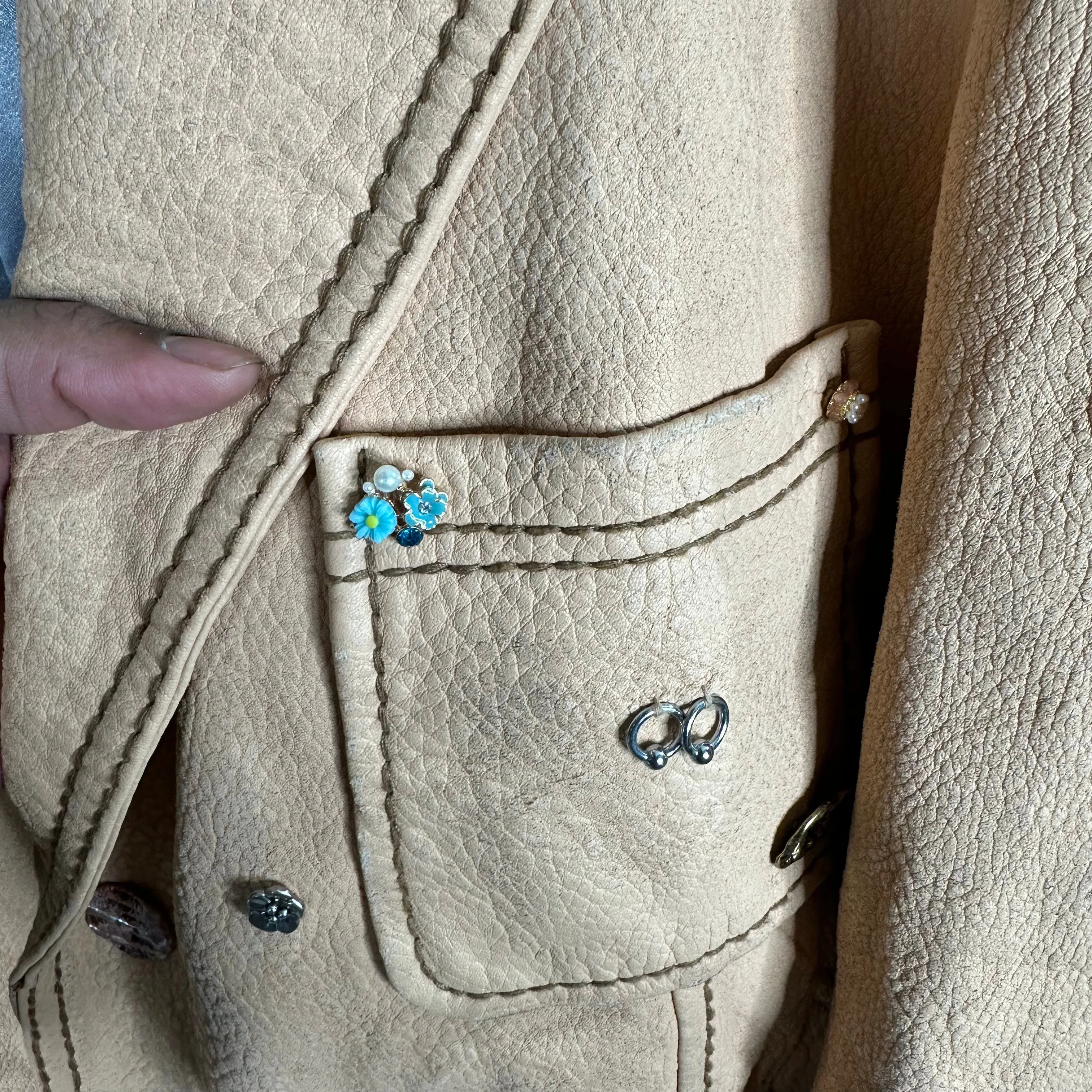 Acne Studios Studded Leather Blazer Jacket