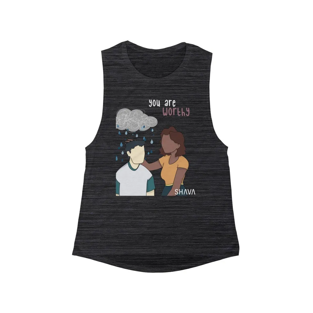 Affirmation Feminist Pro Choice Tank Top Unisex  Size – You Are Worthy (Depression)