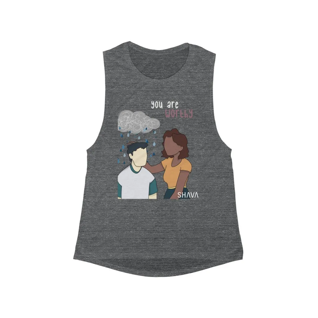 Affirmation Feminist Pro Choice Tank Top Unisex  Size – You Are Worthy (Depression)