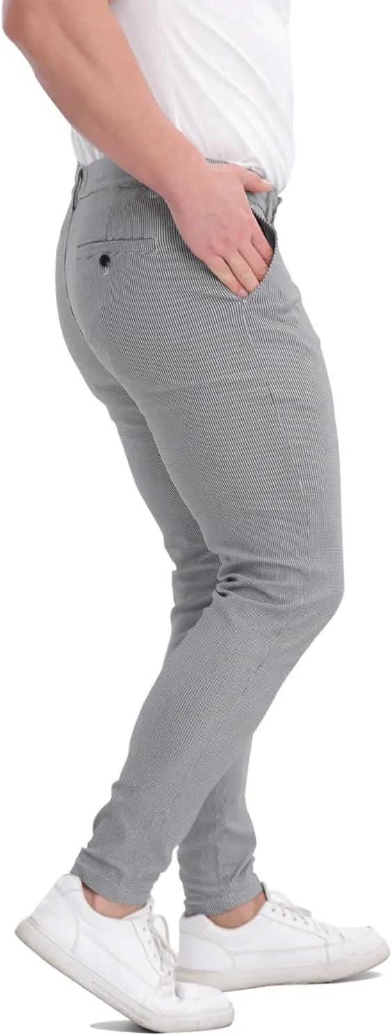 ALLELMS Mens Chinos Slim Fit Stretch Flat-Front Skinny Dress Pants