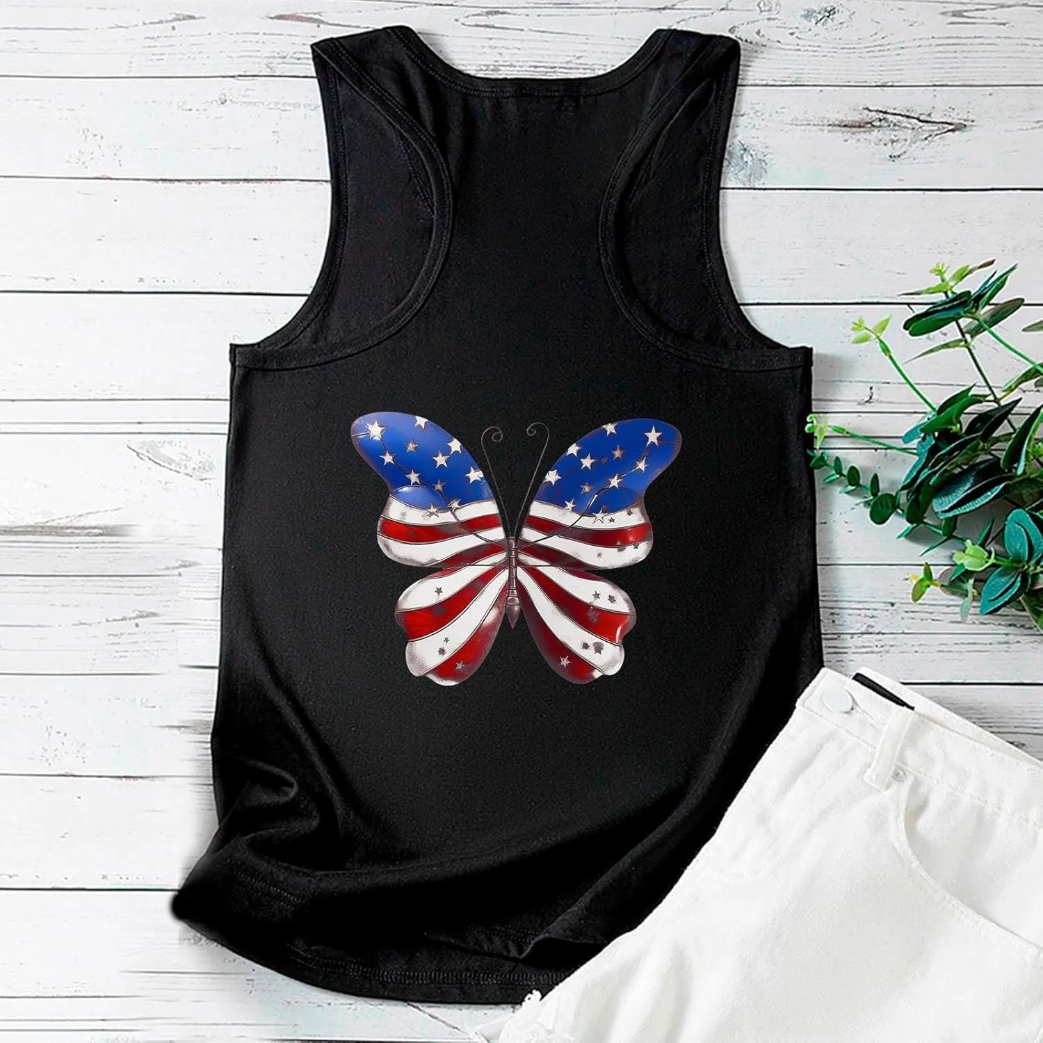 American Flag Tank for Womens Top 4th of July Independence Day Camisole USA Flag Patriotic Summer Sleeveless Shirt