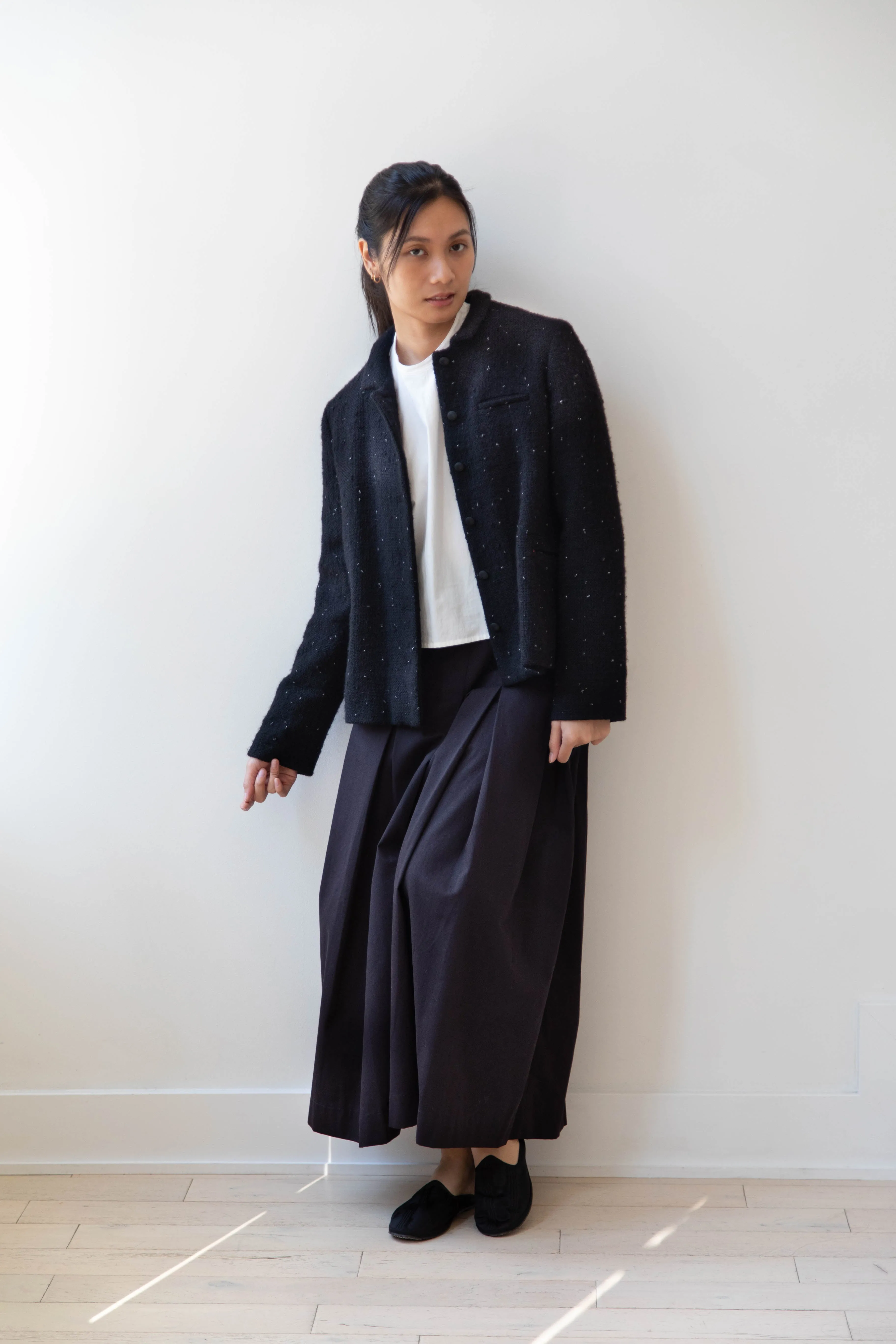 Apuntob | Jacket in Black with Tweed Dots
