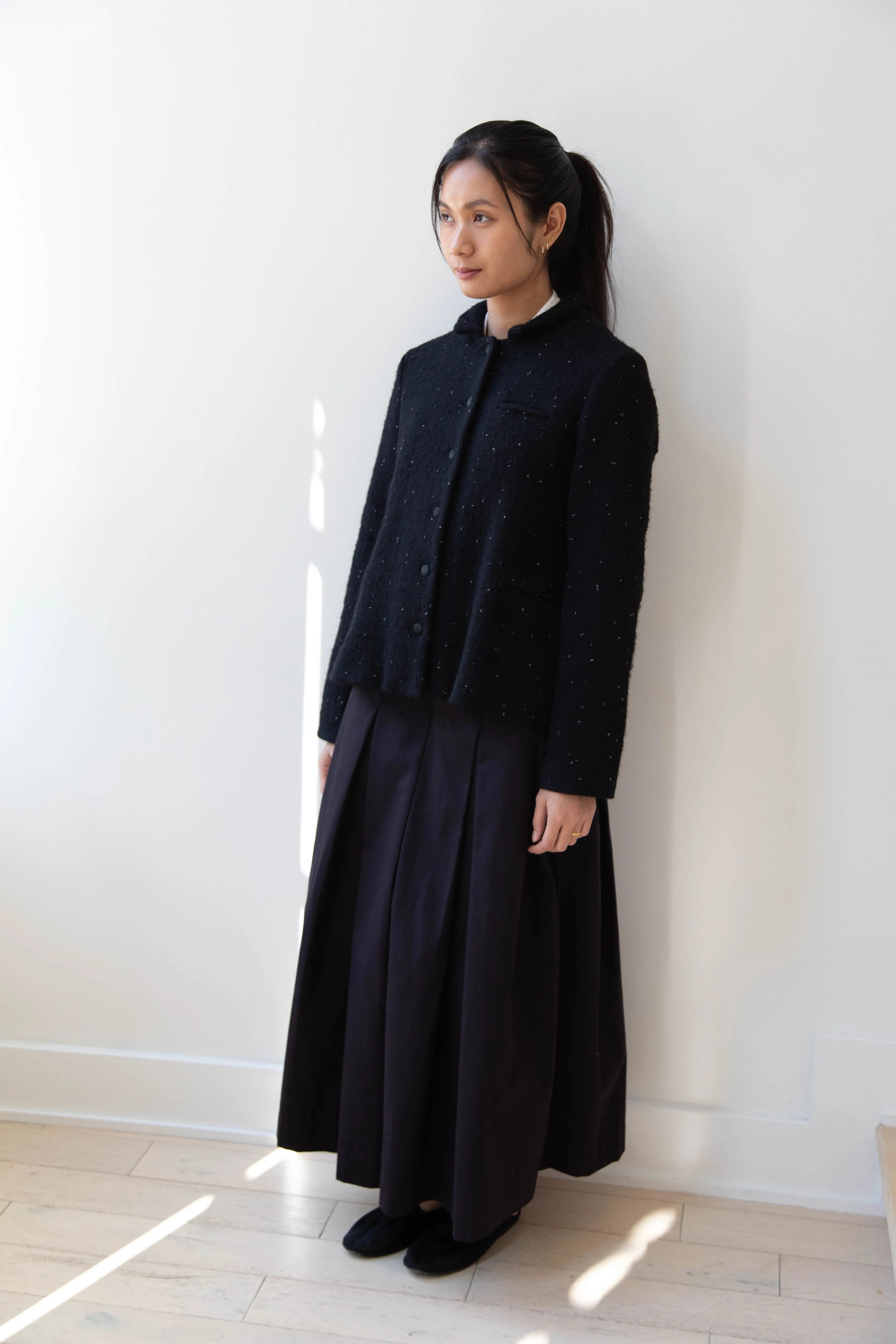 Apuntob | Jacket in Black with Tweed Dots