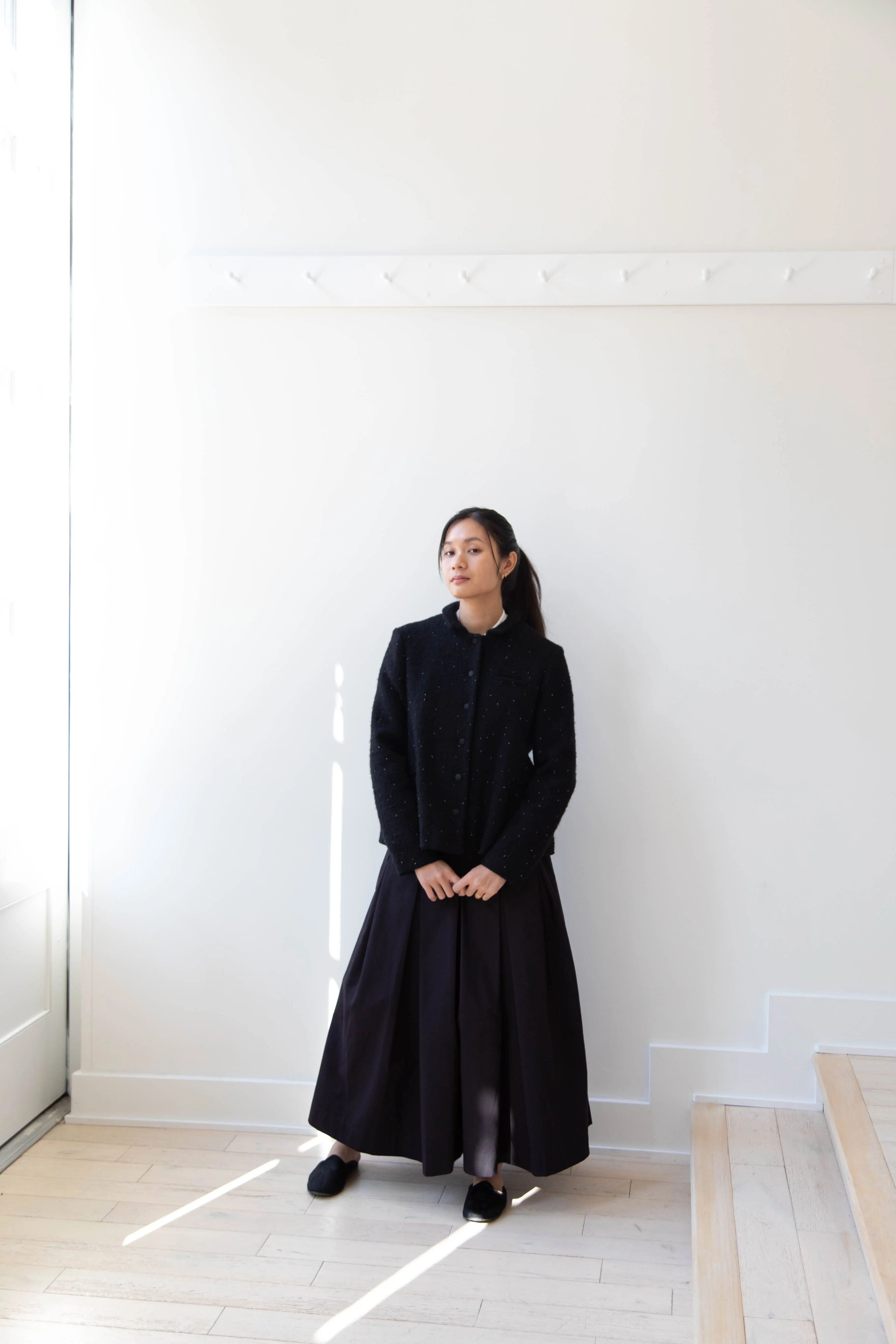 Apuntob | Jacket in Black with Tweed Dots
