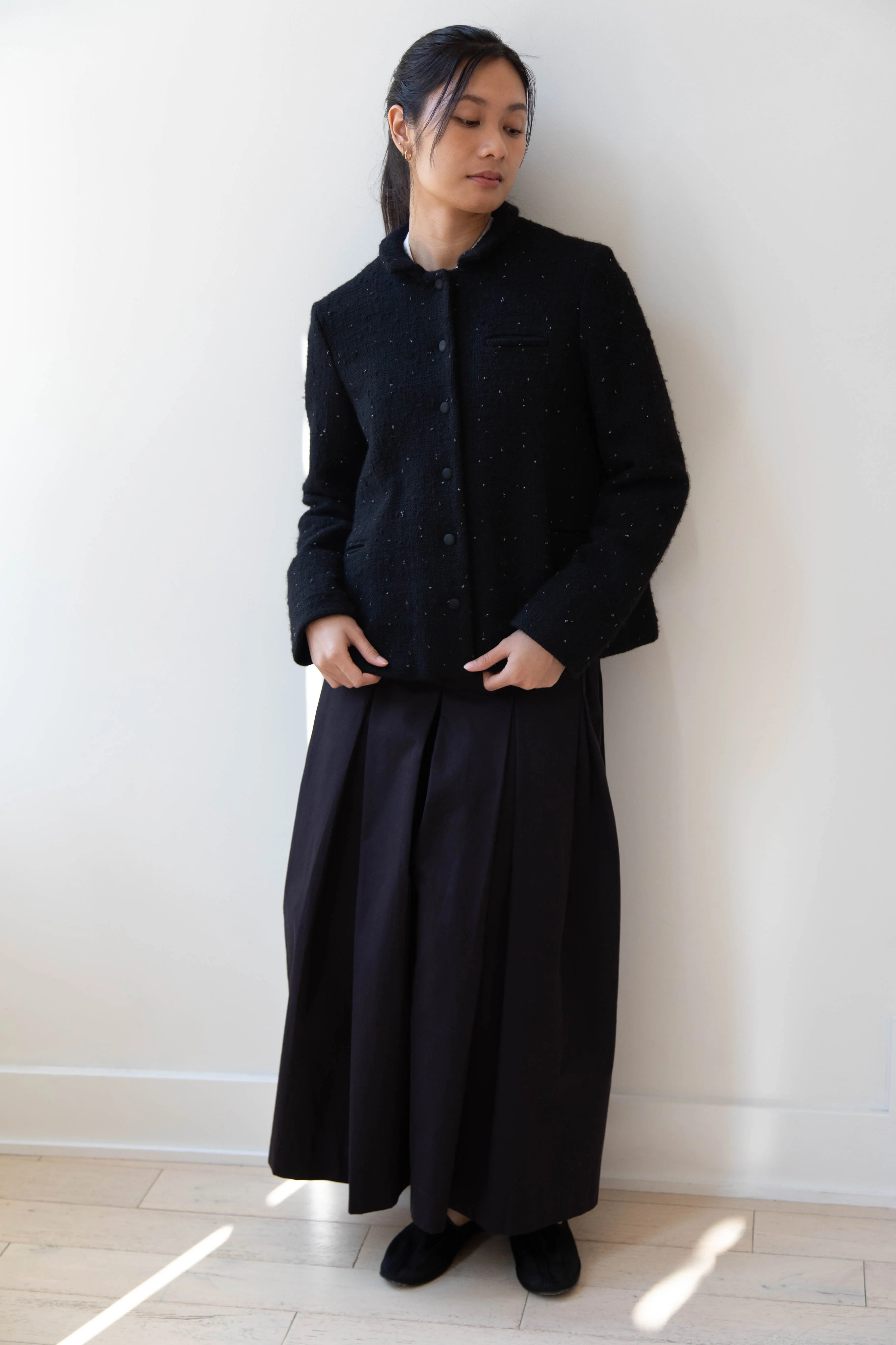 Apuntob | Jacket in Black with Tweed Dots