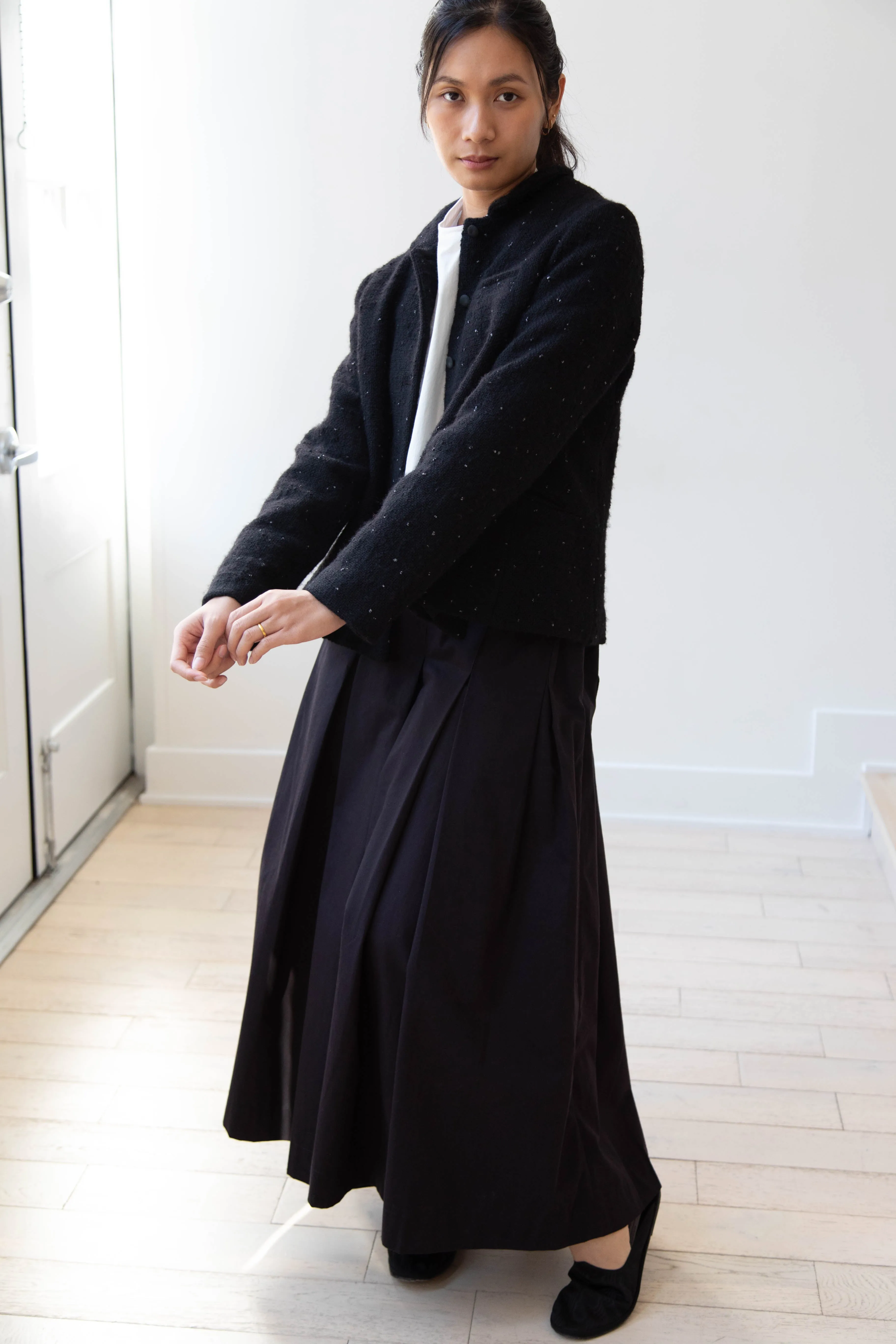 Apuntob | Jacket in Black with Tweed Dots