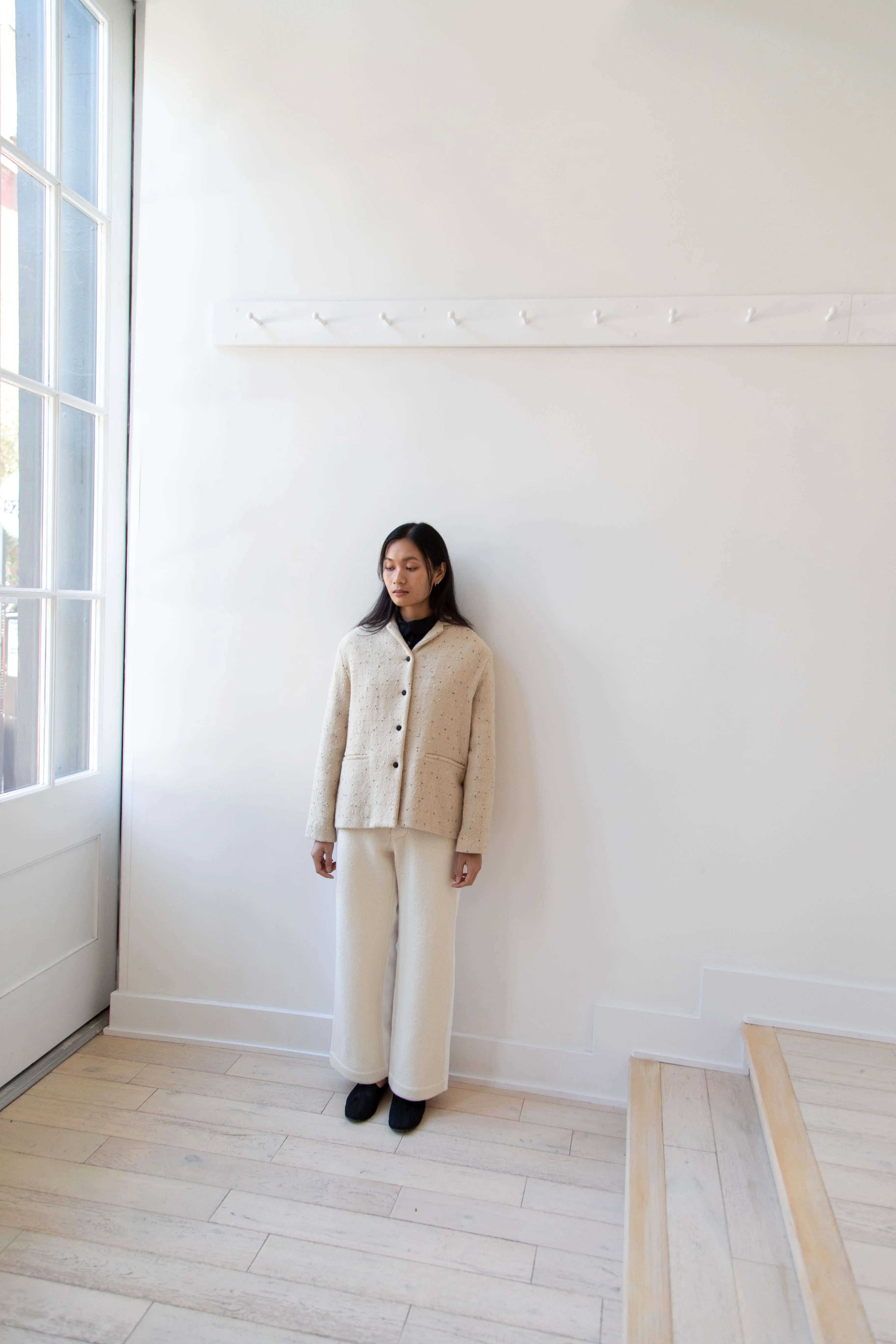 Apuntob | Jacket in Natural with Tweed Dots