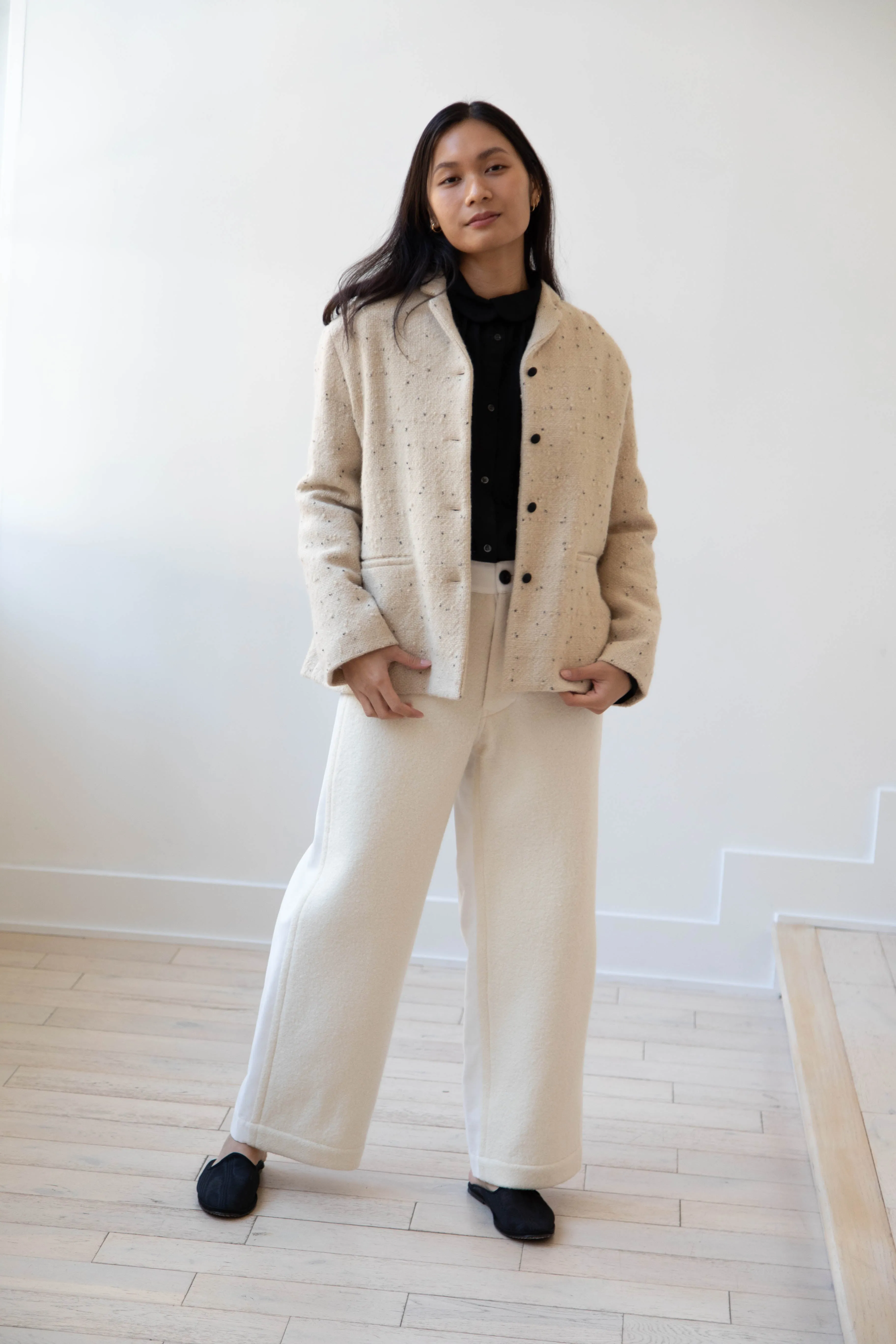 Apuntob | Jacket in Natural with Tweed Dots
