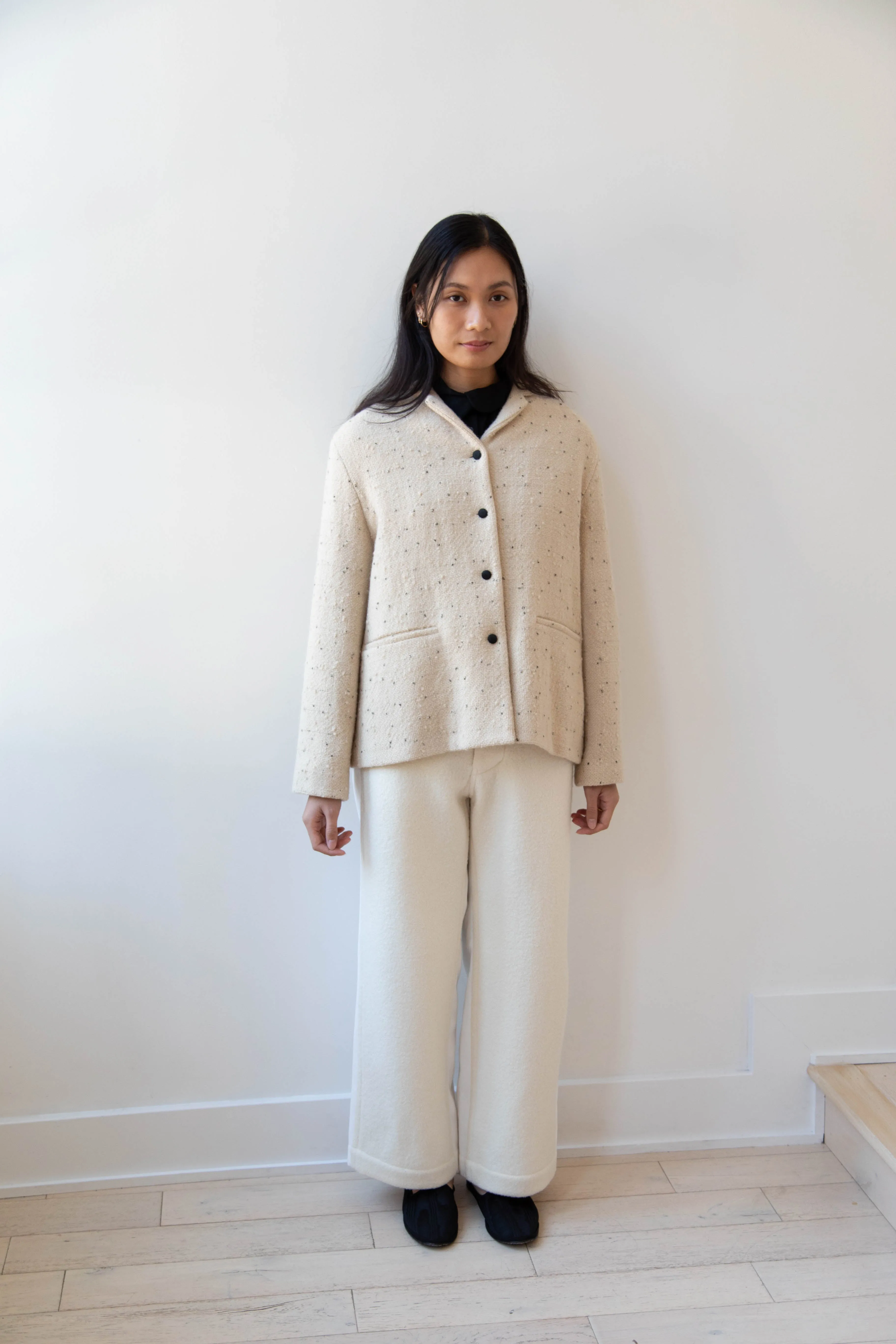 Apuntob | Jacket in Natural with Tweed Dots