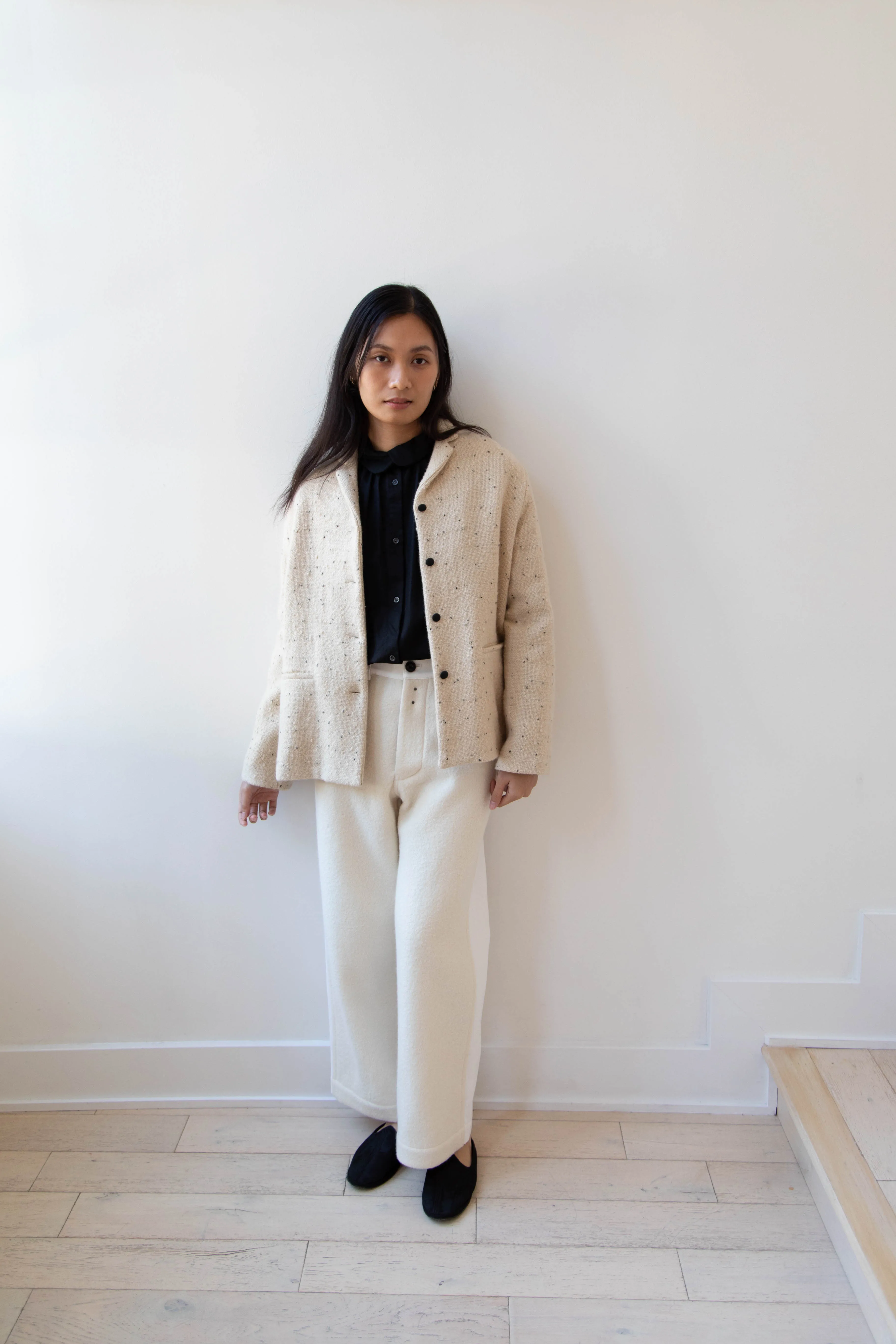 Apuntob | Jacket in Natural with Tweed Dots