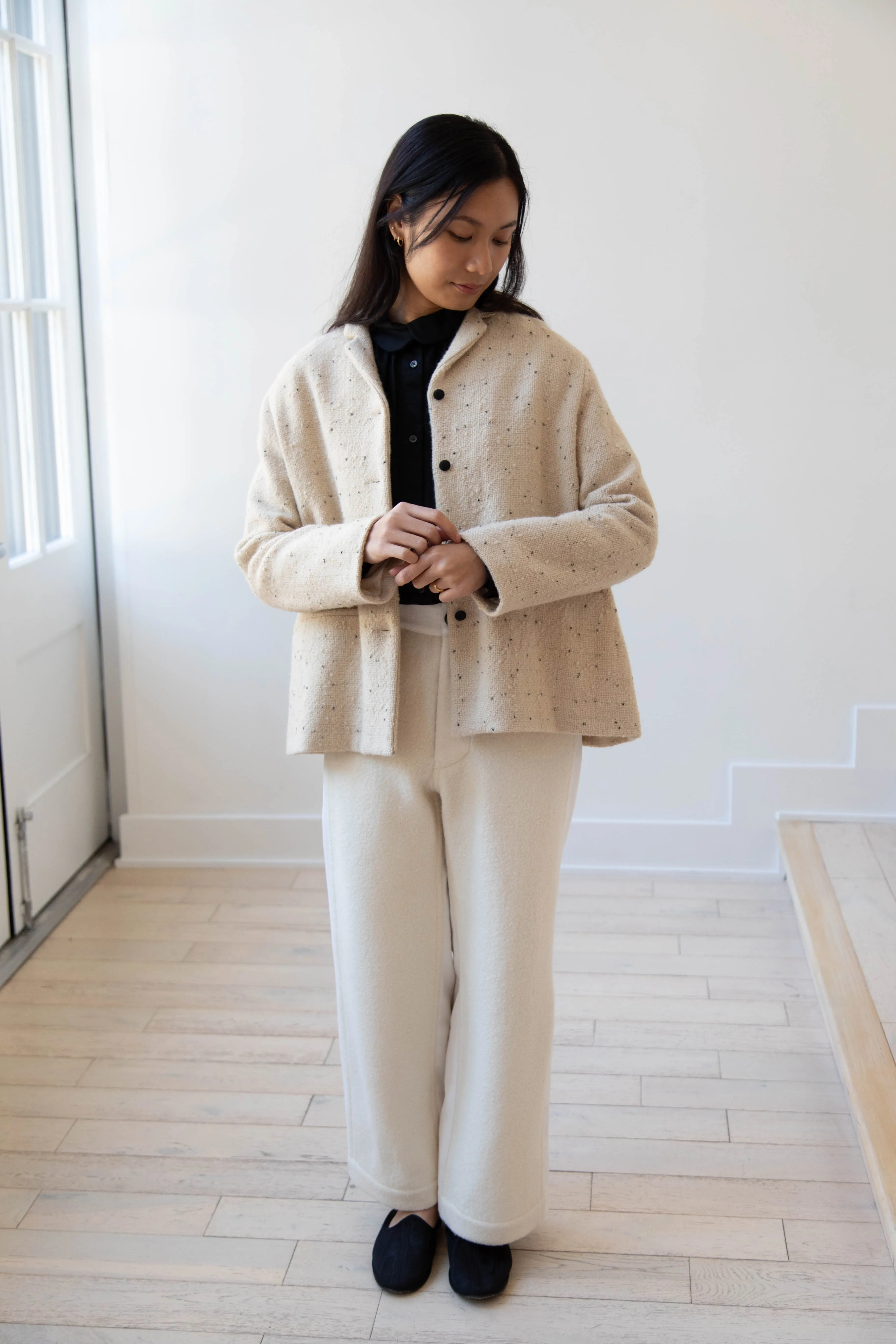 Apuntob | Jacket in Natural with Tweed Dots