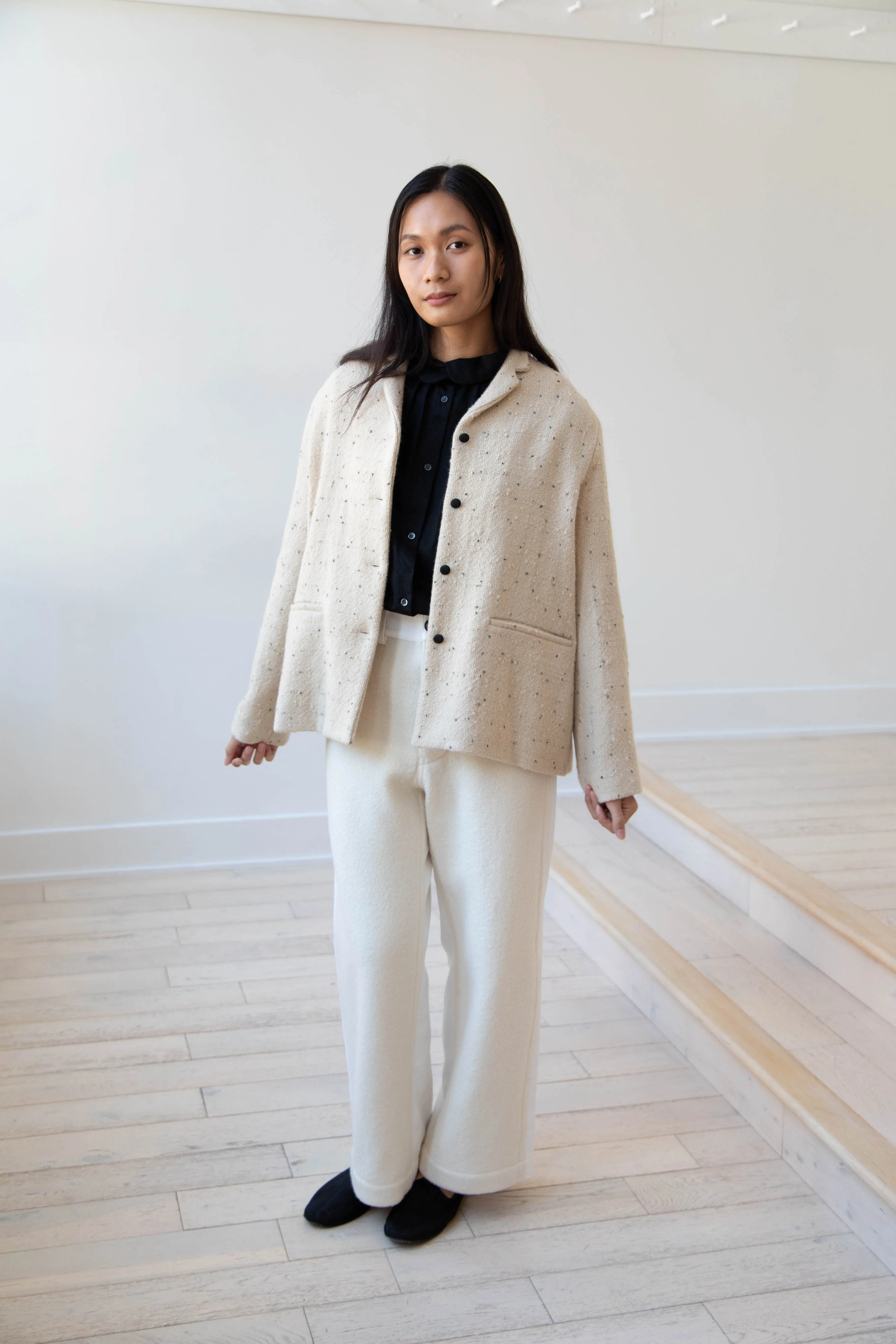 Apuntob | Jacket in Natural with Tweed Dots