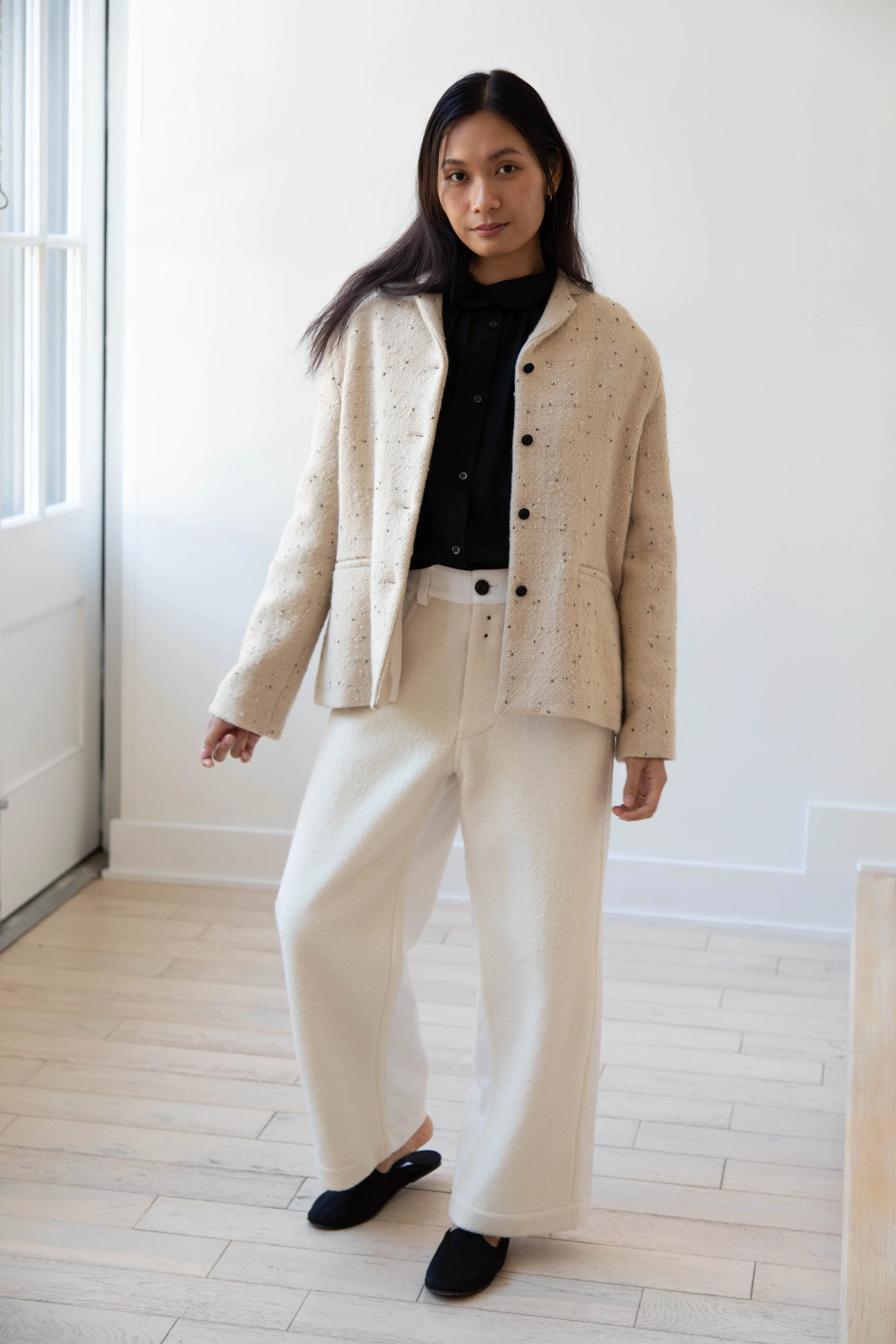 Apuntob | Jacket in Natural with Tweed Dots