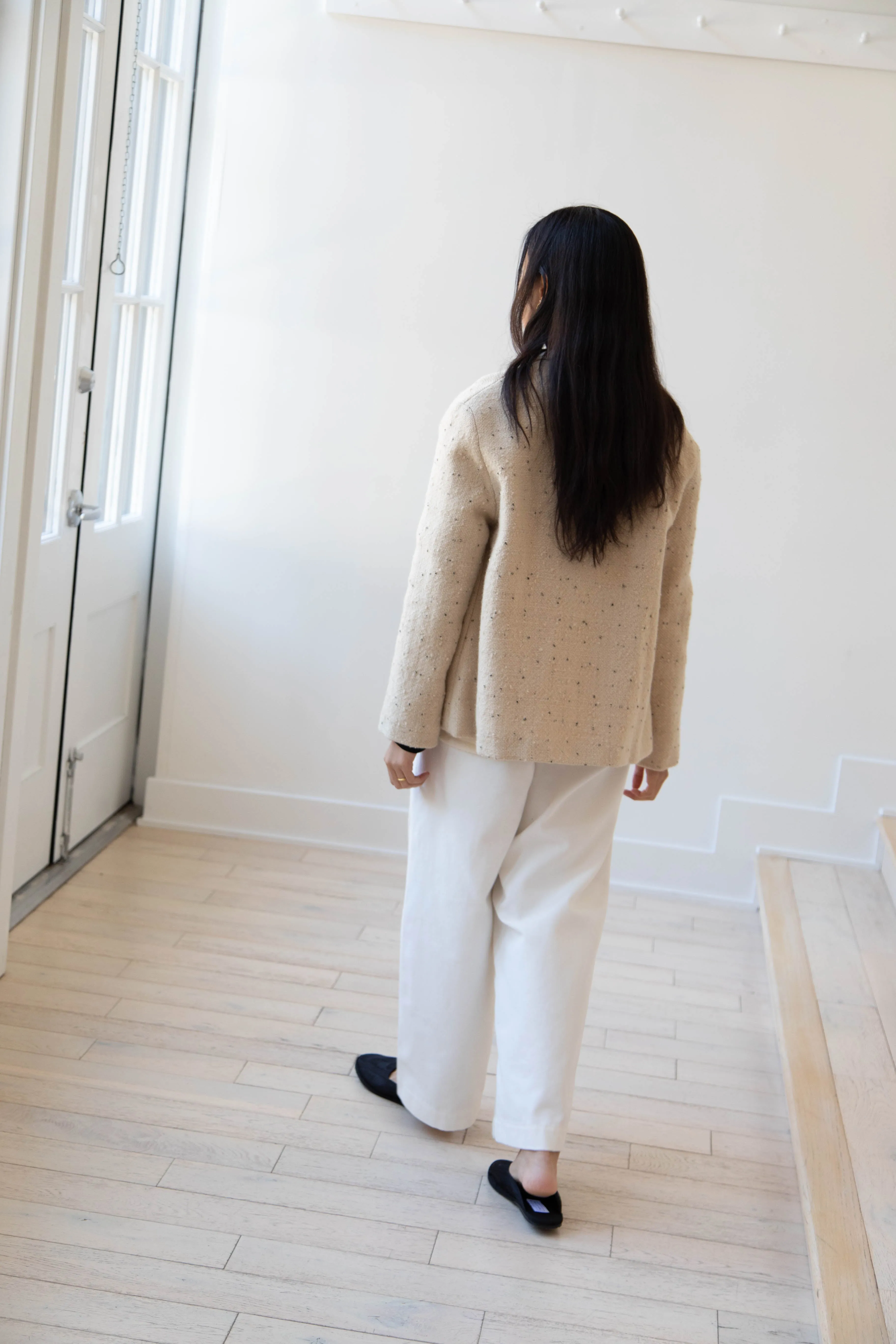 Apuntob | Jacket in Natural with Tweed Dots