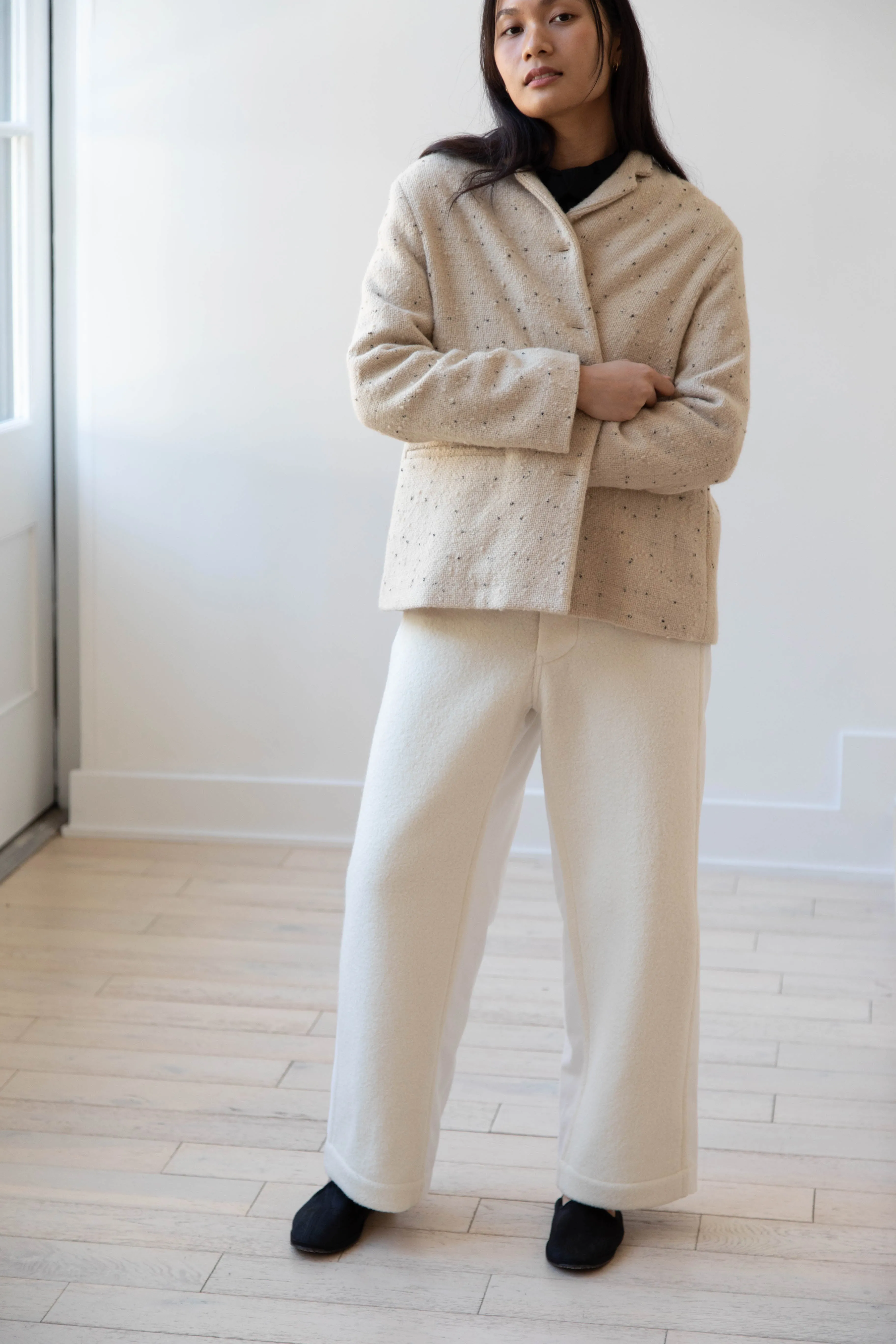 Apuntob | Jacket in Natural with Tweed Dots