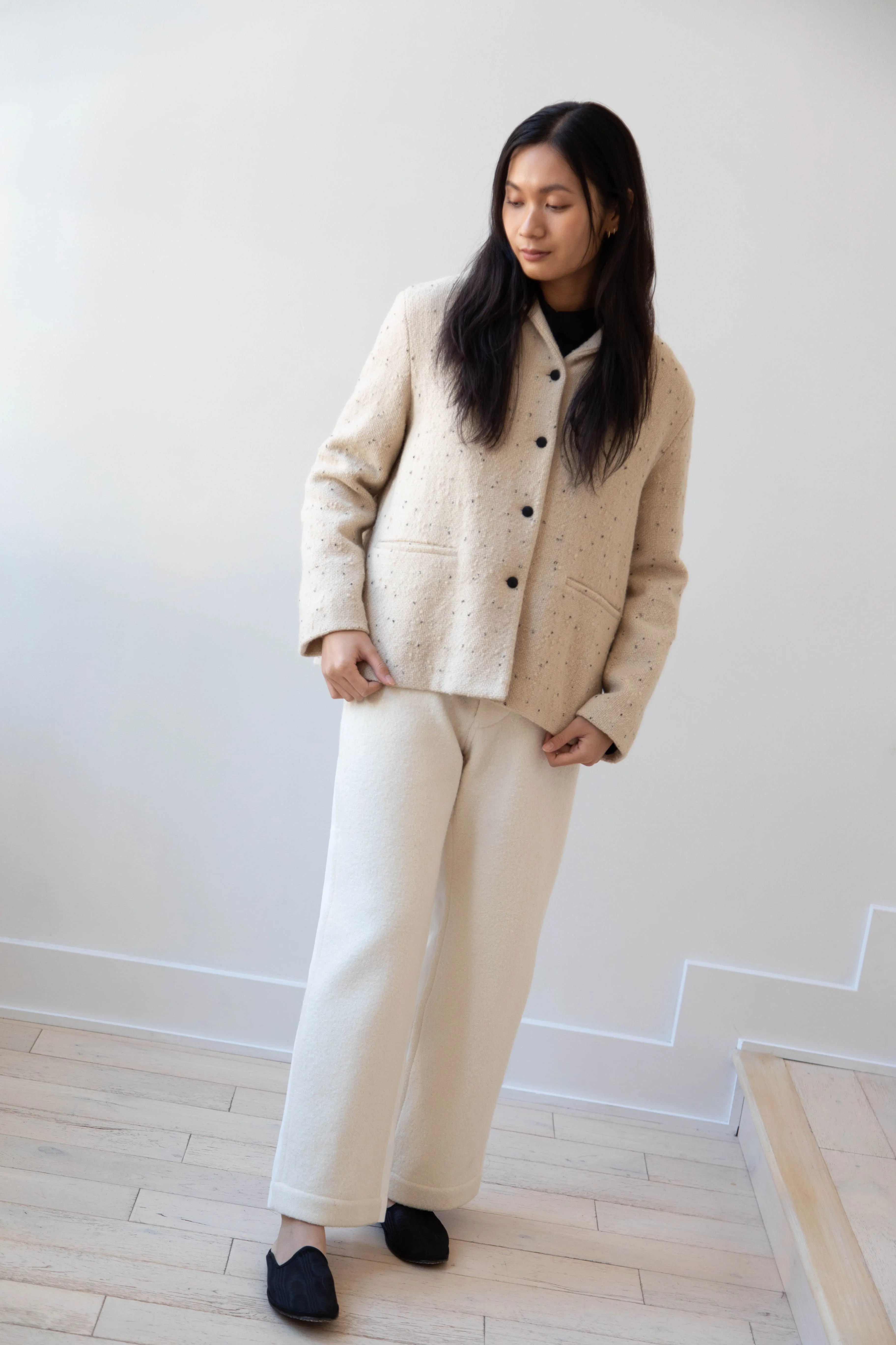 Apuntob | Jacket in Natural with Tweed Dots