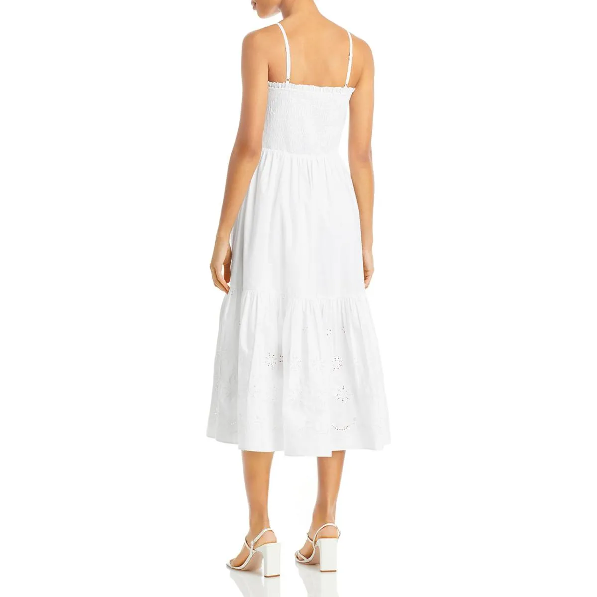 Aqua Womens Ruffled Maxi Sundress