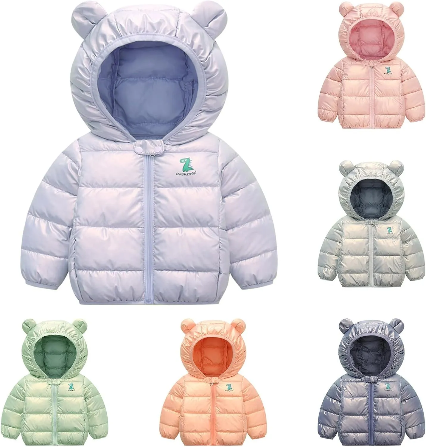 Baby Boys Girls Winter Coats Hoods Light Puffer Down Jacket Outwear Puffer Down Jacket Winter