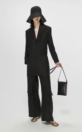Blazers / JNBY Shoulder Padded Turndown Collar H-Line Long Sleeve Blazer