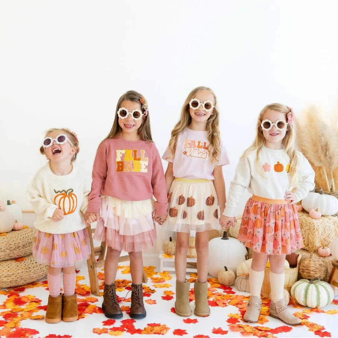 Boho Blush Girls Tutu Skirt