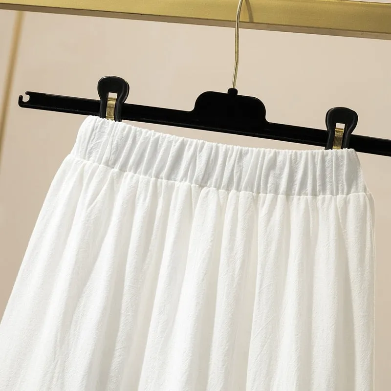 Boho Skirt, Hippie Skirts, Maxi Skirt, White Cotton
