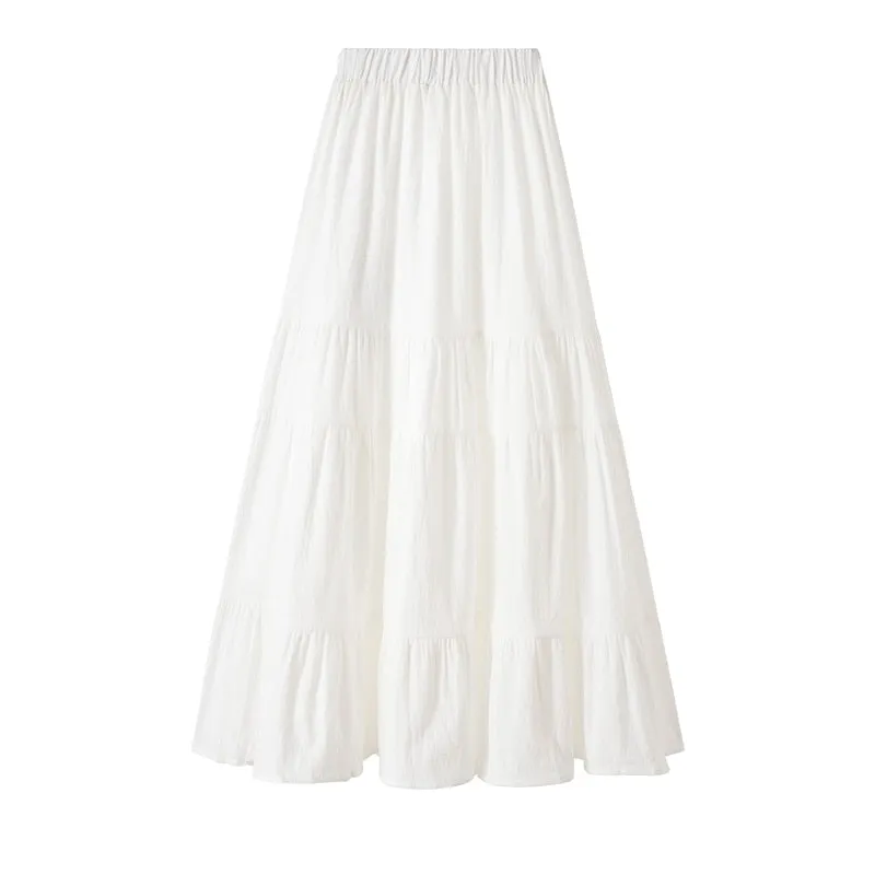 Boho Skirt, Hippie Skirts, Maxi Skirt, White Cotton