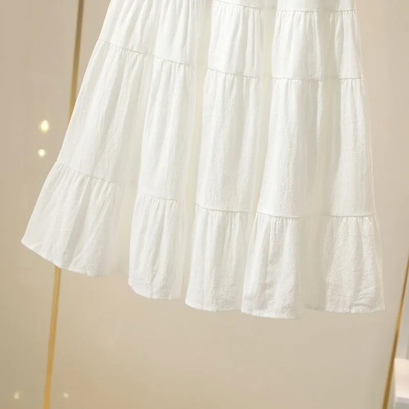 Boho Skirt, Hippie Skirts, Maxi Skirt, White Cotton