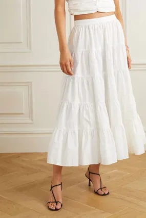 Boho Skirt, Hippie Skirts, Maxi Skirt, White Cotton