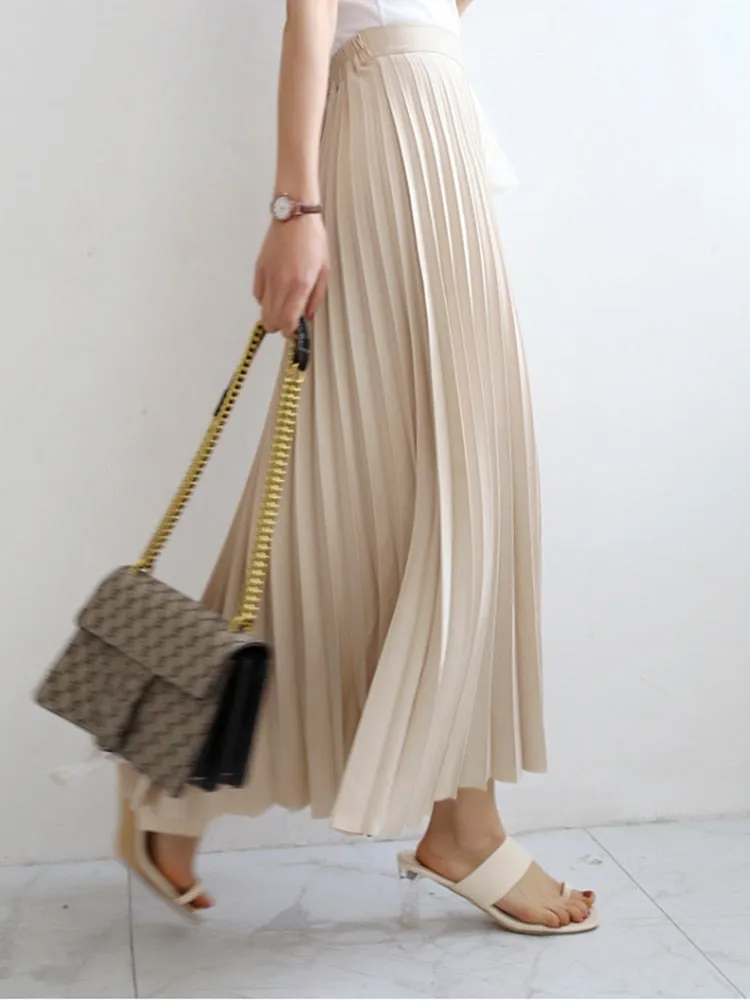Boho Skirt, Hippie Skirts, Midi Pleated Skirt, Light Tone