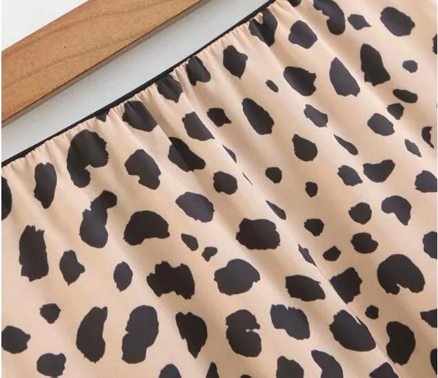 Boho Skirt, Hippie Skirts, Midi Skirt, Retro Satin Skirt, Paw Black White