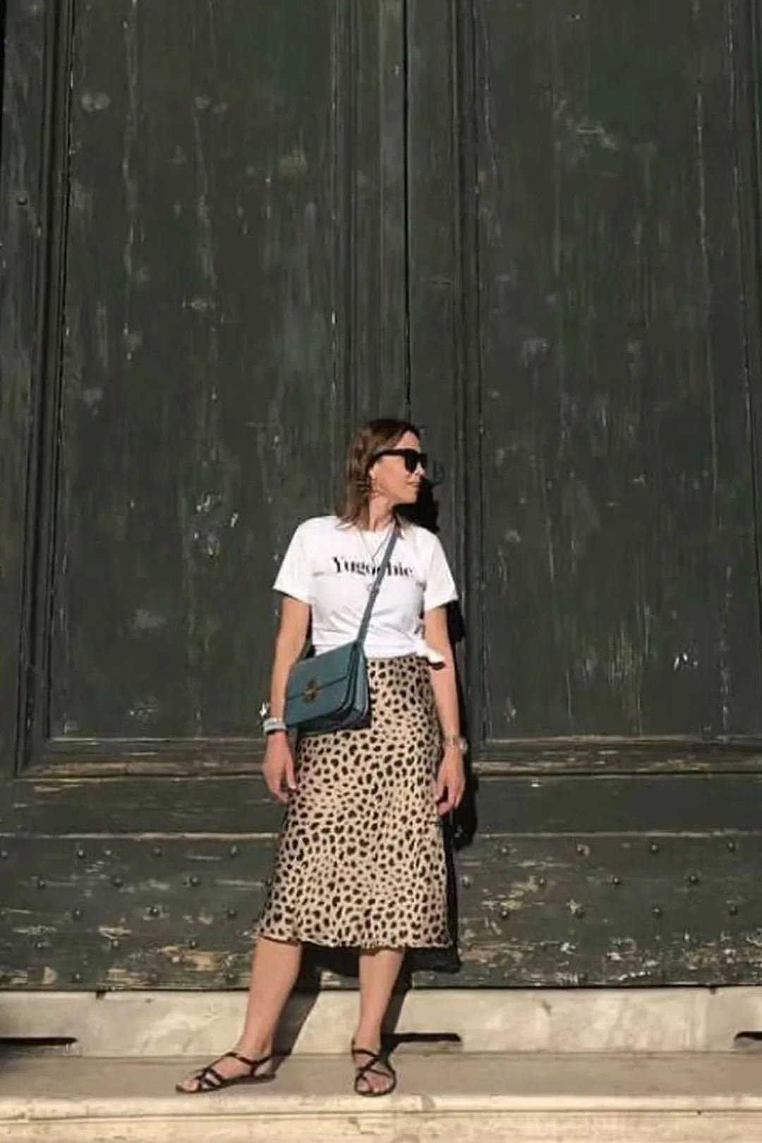 Boho Skirt, Hippie Skirts, Midi Skirt, Retro Satin Skirt, Paw Black White
