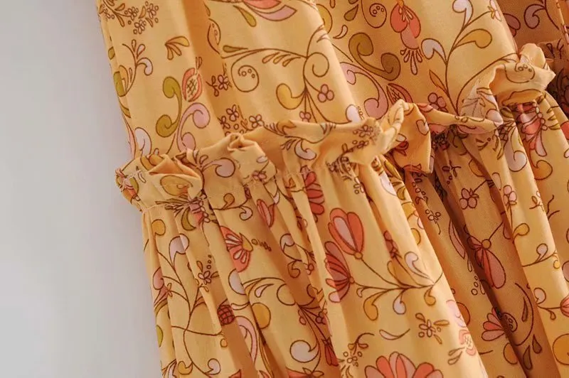 Boho Skirt, Hippie Skirts, Mini Skirt, Orange Nelia