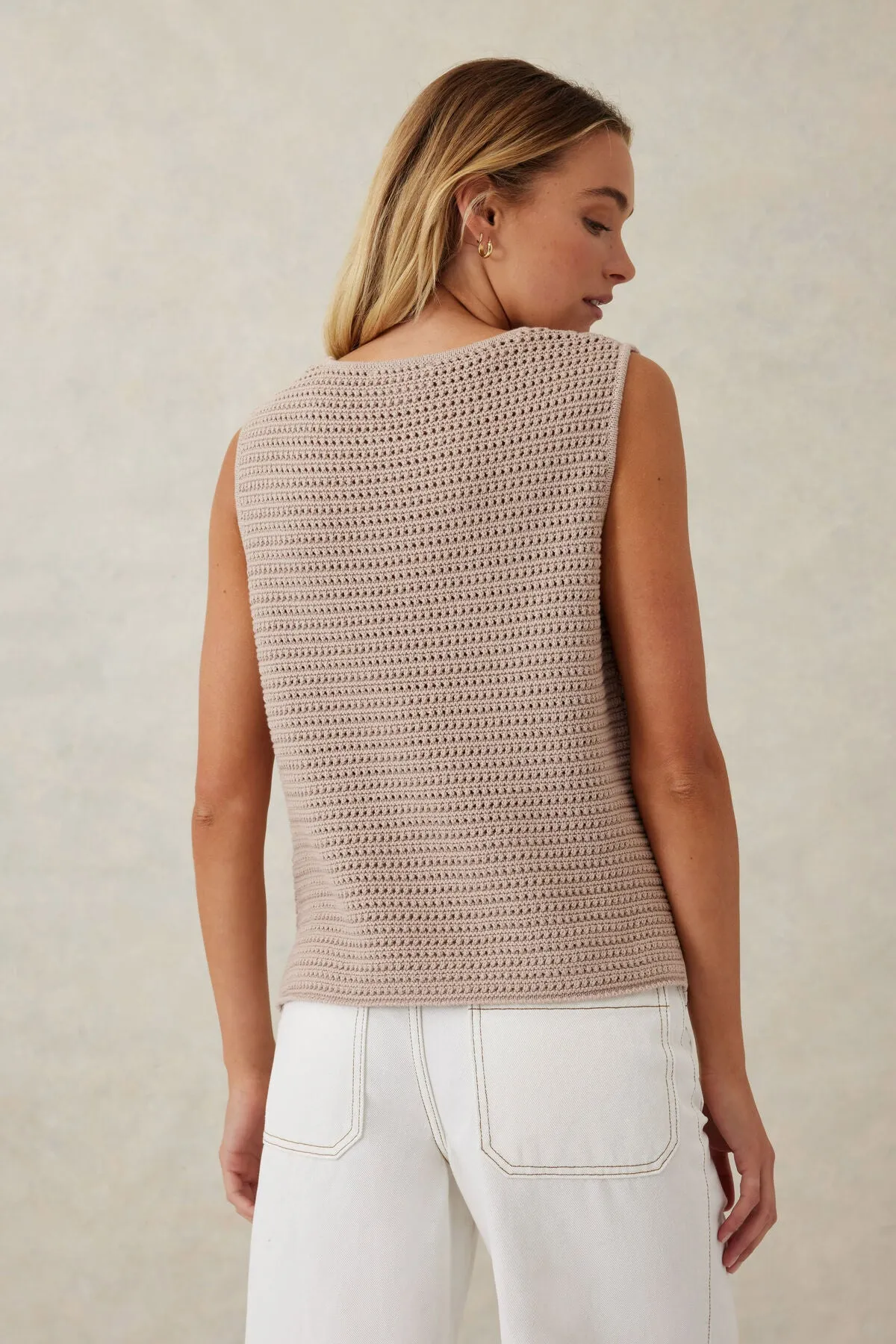 Ceres Life Mesh Knit Spring Tank - string