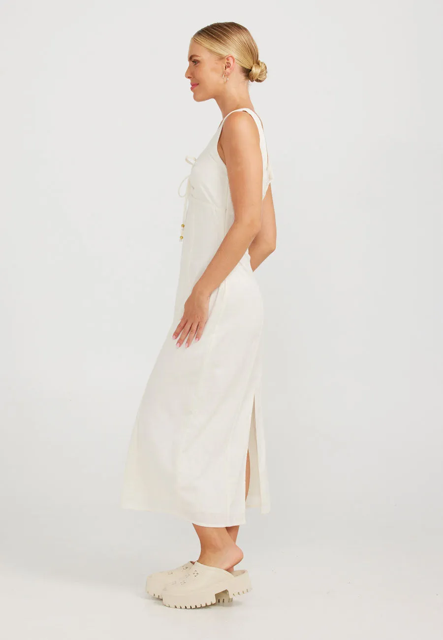 Charlie Holiday Adrianna Midi Dress Ecru