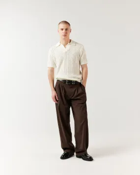 Diamond Knit Polo - Ivory