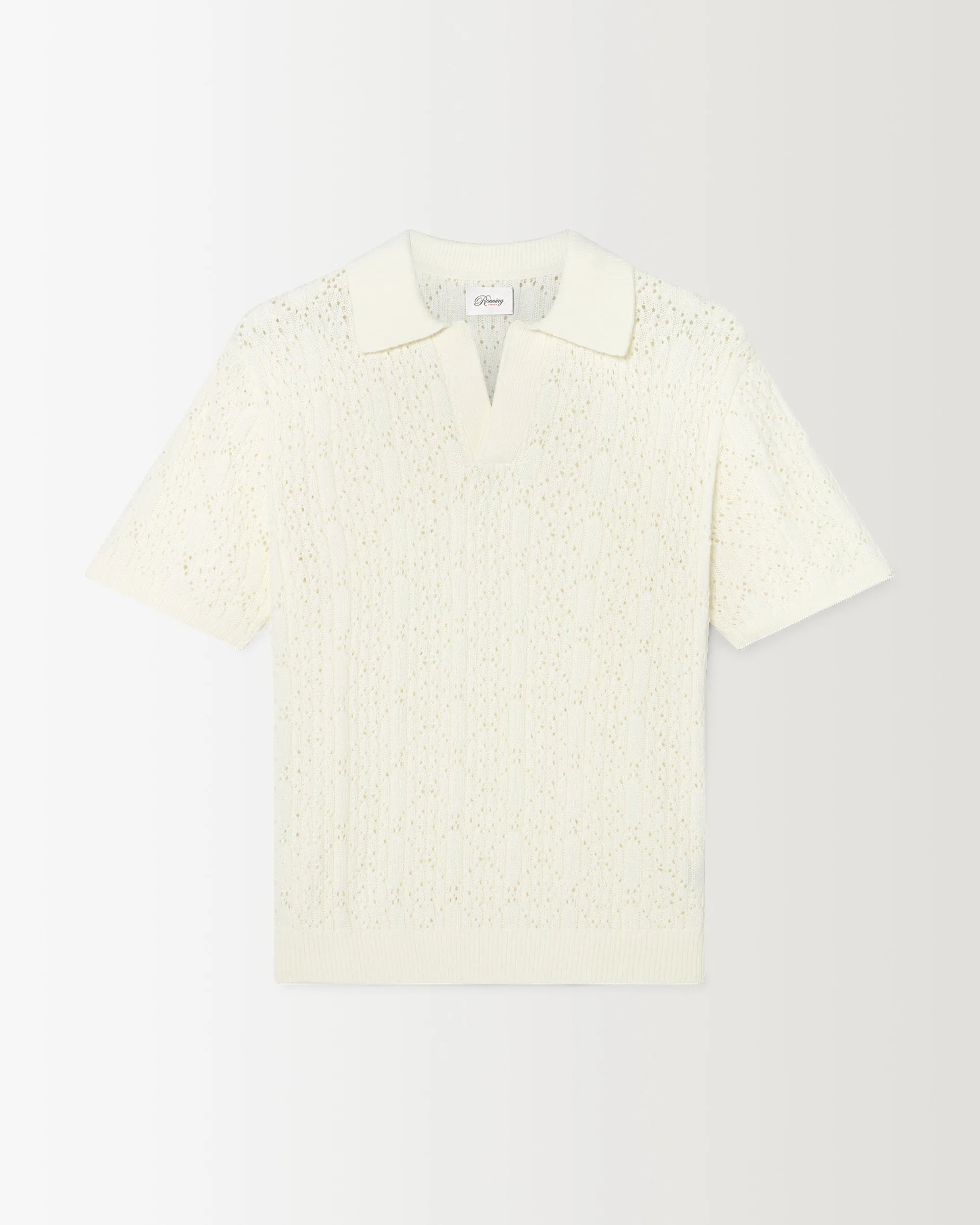 Diamond Knit Polo - Ivory