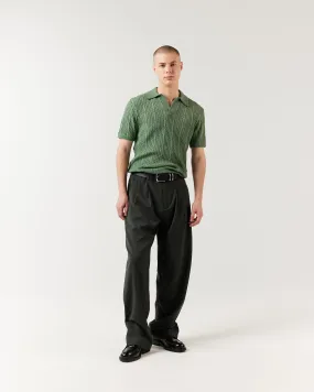 Diamond Knit Polo - Olive