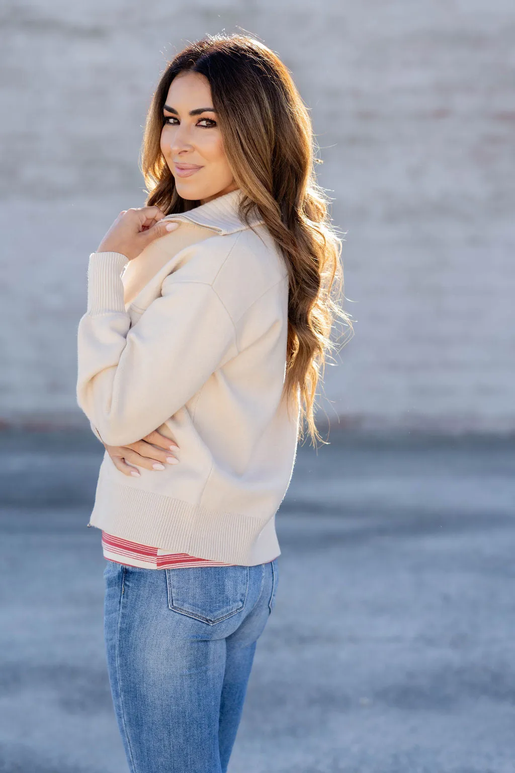Dual Pocket Sweater Jacket