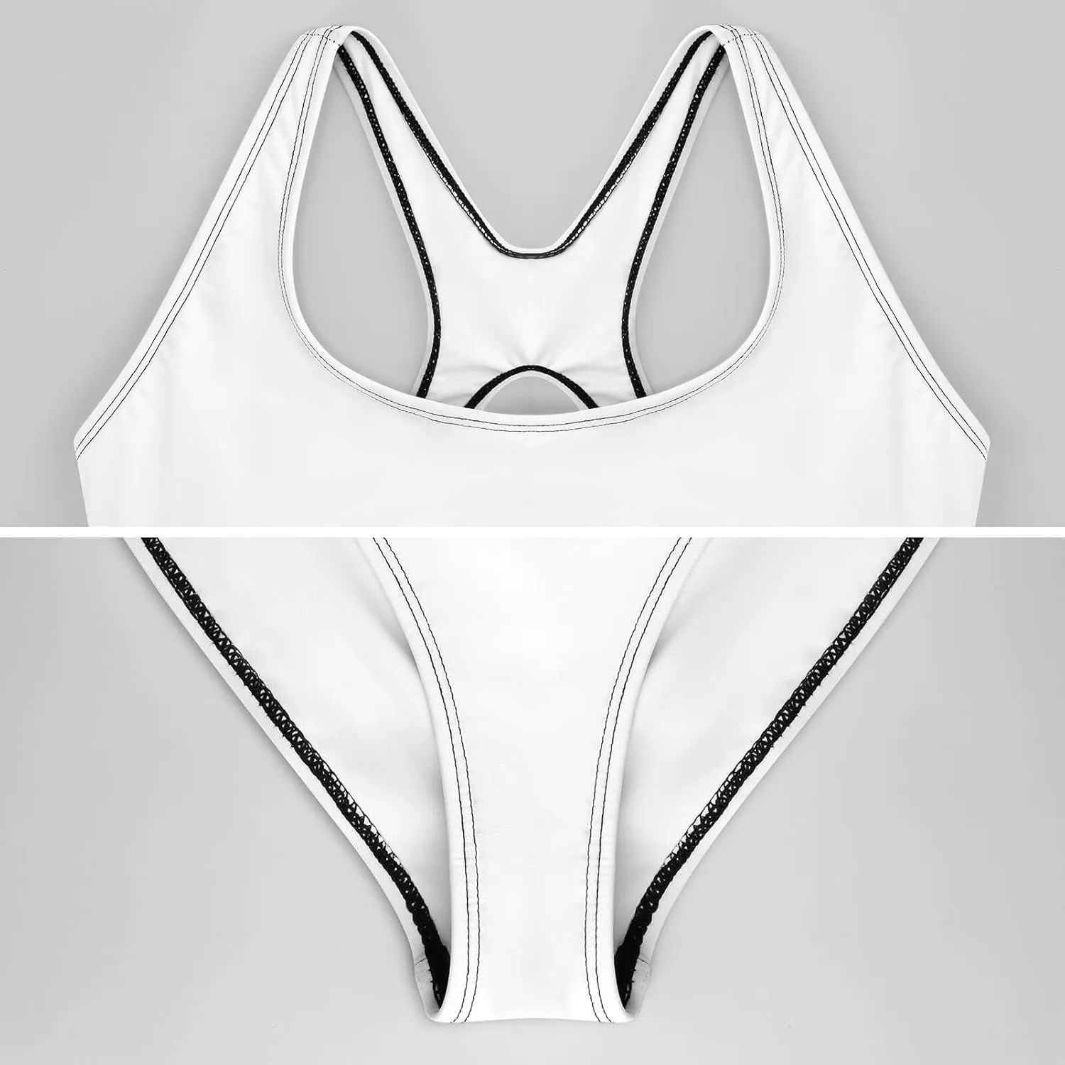 Easter Eggs Bunnies Women 1 Piece Bathing Suits Backless Scoop Neck Trendy Tummy Control Bathing Suit