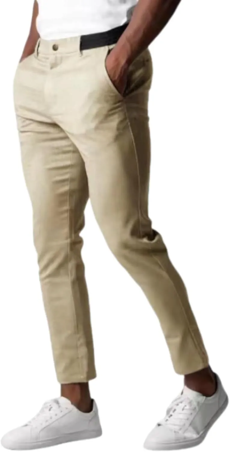 Foueo Active Chinos, Active Chinos Pants for Men Mens Chinos Slim Fit Stretch Skinny Tapered Dress Pants with Pockets