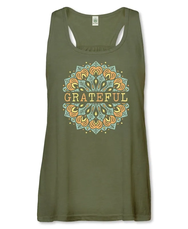 Grateful Blossom Mandala Racerback Tank