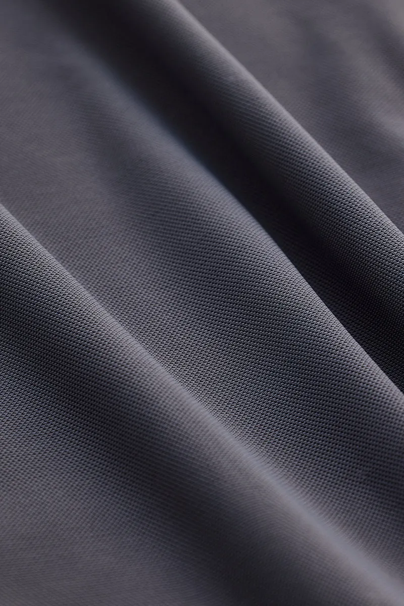 Grey Stretchable Pique Shirt