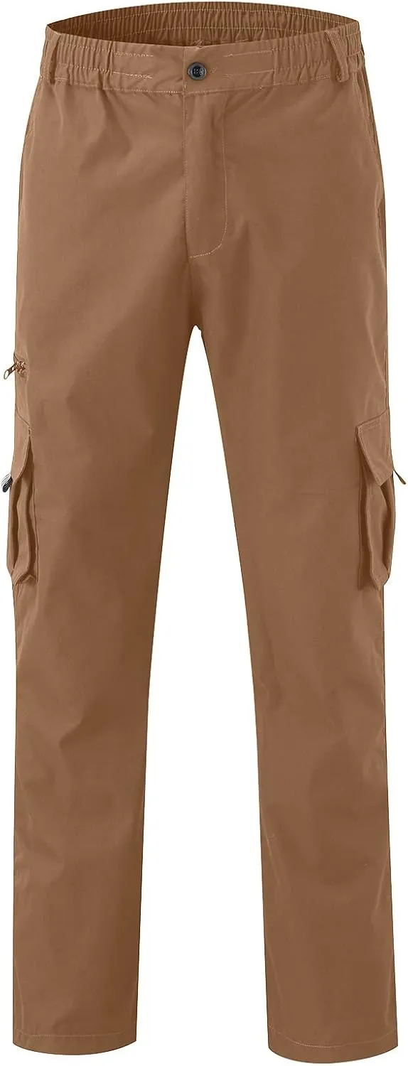 Hulpvktsgiq Mens Fashion Joggers Sports Pants - Cargo Pants Sweatpants Multi Pockets Trousers Mens Loose Fit Long Pants