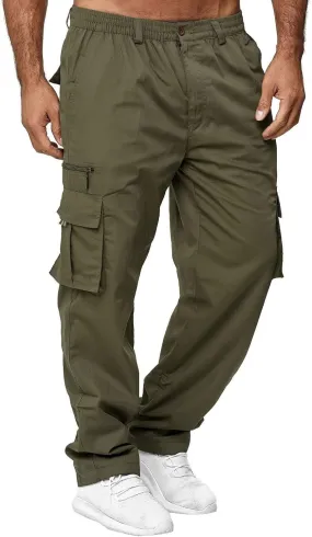 Hulpvktsgiq Mens Fashion Joggers Sports Pants - Cargo Pants Sweatpants Multi Pockets Trousers Mens Loose Fit Long Pants