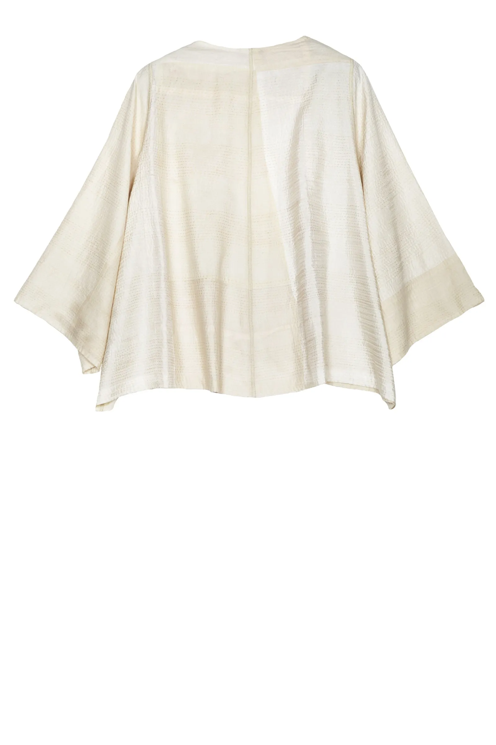 JAIPUR WHITE KANTHA BELL SHAPE JKT - jw2048-ivy -