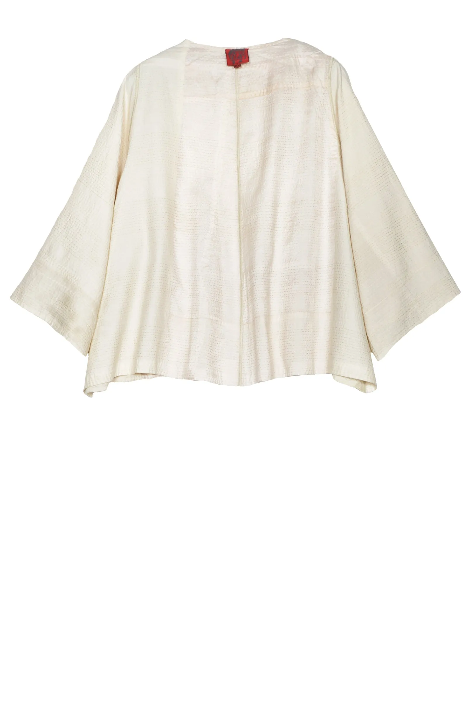 JAIPUR WHITE KANTHA BELL SHAPE JKT - jw2048-ivy -